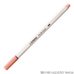 Caneta Stabilo Pen Brush Salmão 568/26