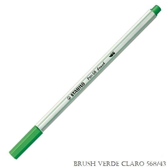 Caneta Stabilo Pen Brush Verde Claro 568/43