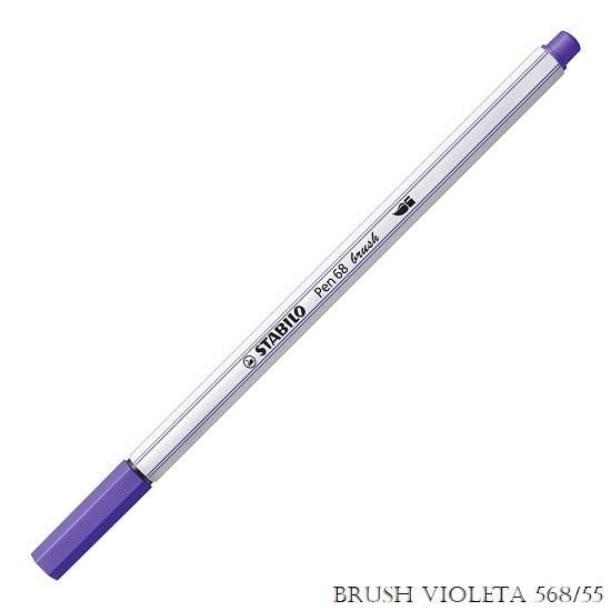 Caneta Stabilo Pen Brush Violeta 568/55