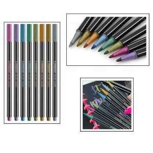 Caneta Stabilo Pen Metallic Com 8 Unidade 6808/8-32