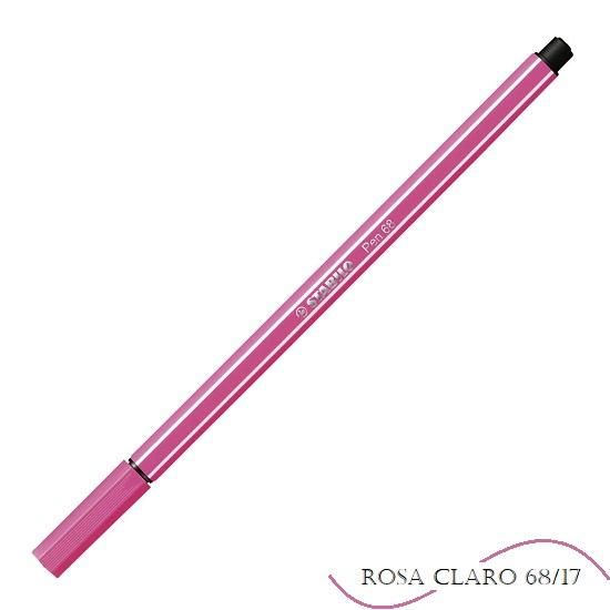 Caneta Stabilo Pen Rosa Claro 68/17