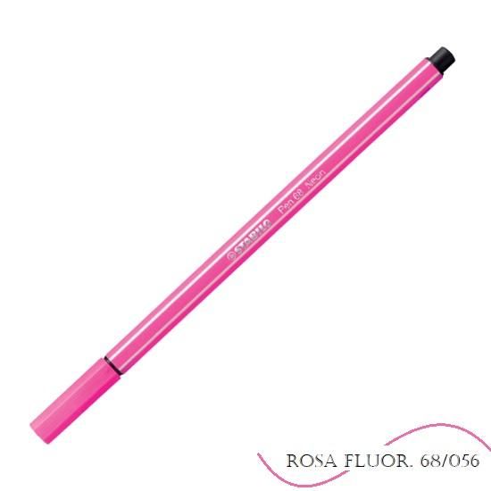 Caneta Stabilo Pen Rosa Fluorescente 68/056