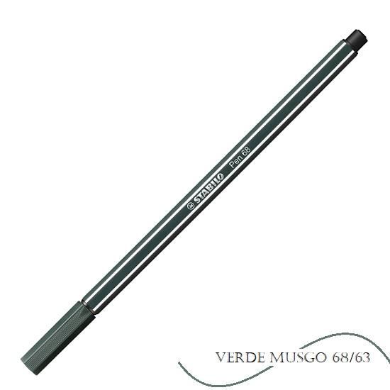 Caneta Stabilo Pen Verde Musgo 68/63