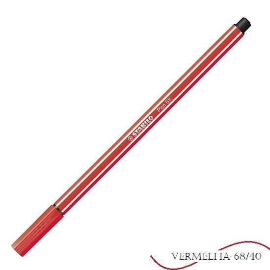 Caneta Stabilo Pen Vermelha 68/40