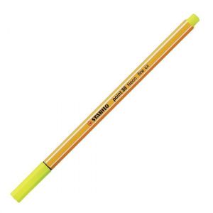 Caneta Stabilo Point Amarelo Neon 88/024