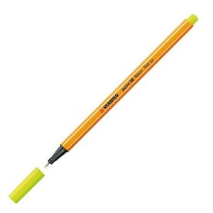 Caneta Stabilo Point Amarelo Neon 88/024