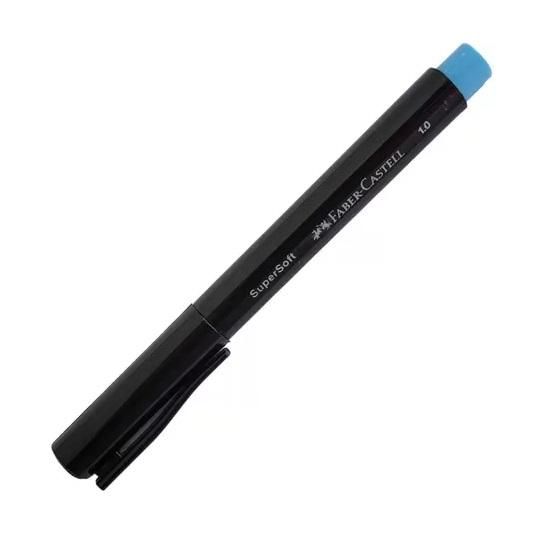 Caneta Supersoft Azul Claro Faber Castell