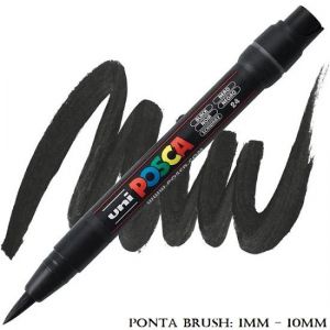 Caneta Uni Posca Brush PCF 350 Preta