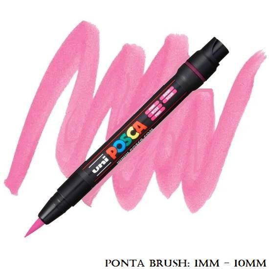 Caneta Uni Posca Brush PCF 350 Rosa