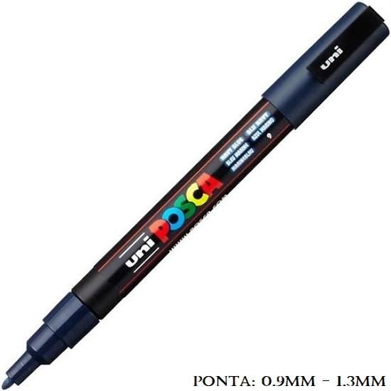 Caneta Uni Posca PC 3M 1.3mm. Azul Marinho