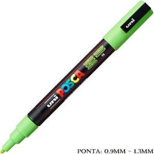 Caneta Uni Posca PC 3M 1.3mm. Verde Maçã