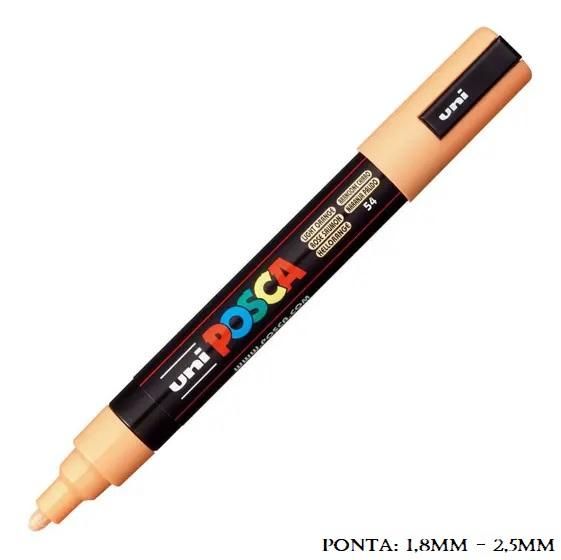 Caneta Uni Posca PC 5M 2.5mm. Laranja Claro