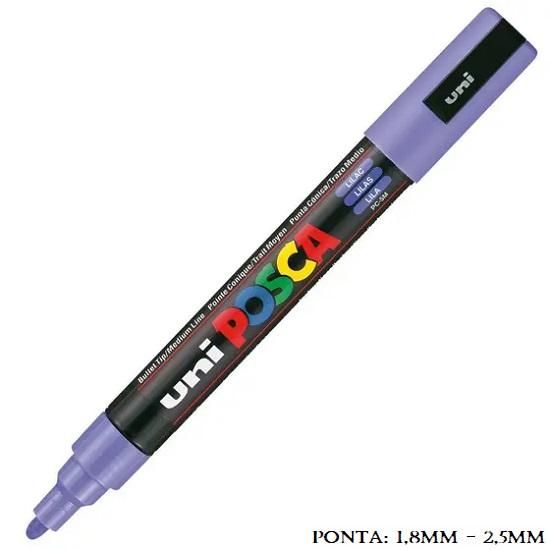 Caneta Uni Posca PC 5M 2.5mm. Lilás