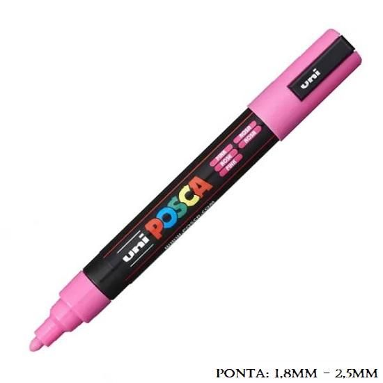 Caneta Uni Posca PC 5M 2.5mm. Rosa