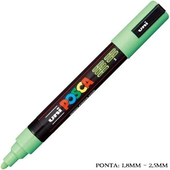 Caneta Uni Posca PC 5M 2.5mm. Verde Claro