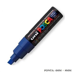 Caneta Uni Posca PC 8K 8.0mm Azul Escuro