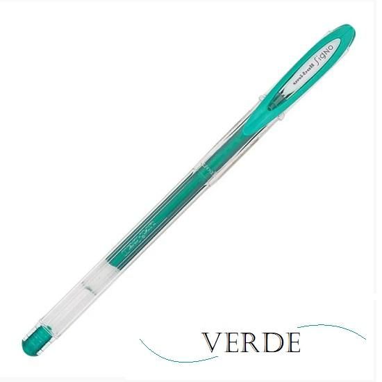 Caneta Uni UM-120NM Noble Metálica Verde