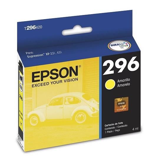 Cartucho Epson T296420 Amarelo 4ml. Original