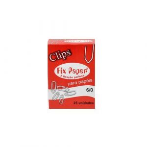 Clips N° 6/0 Com 25 Unidades Fix Paper