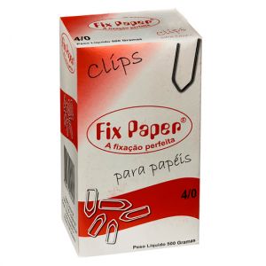 Clips N° 4/0 Com 376 Unidades Fix Paper