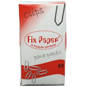 Clips N° 8/0 Com 137 Unidades Fix Paper