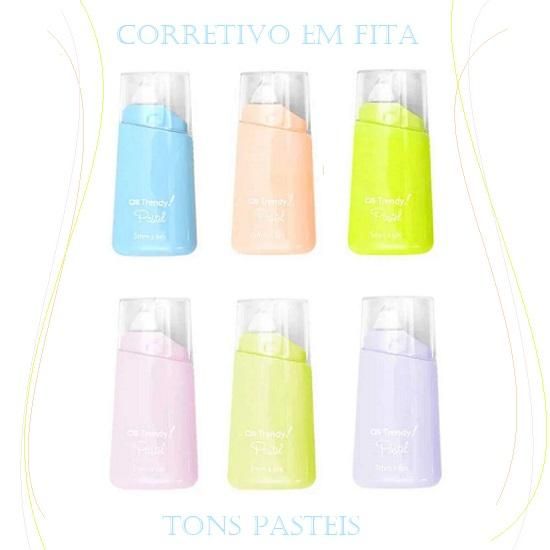 Corretivo Em Fita 5mmx6M Trendy Tape Pastel Cis - Envio do Corretivo Conforme Disponibilidade do Estoque