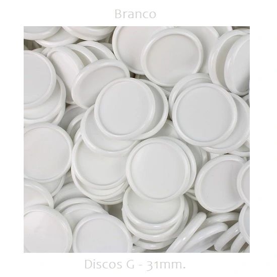 Discos G 31mm. Branco Com 12 Unidades Pop Disc