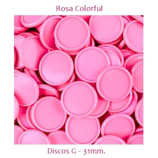 Discos G 31mm. Rosa Colorful Com 12 Unidades Pop Disc