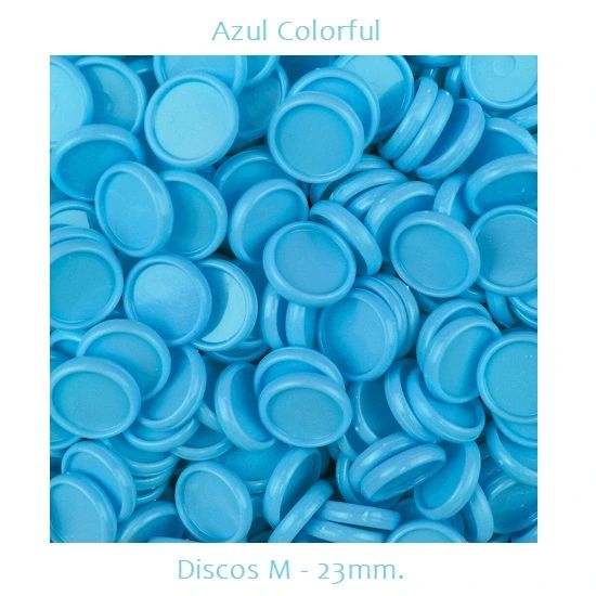 Discos M 23mm. Azul Colorful Com 12 Unidades Pop Disc