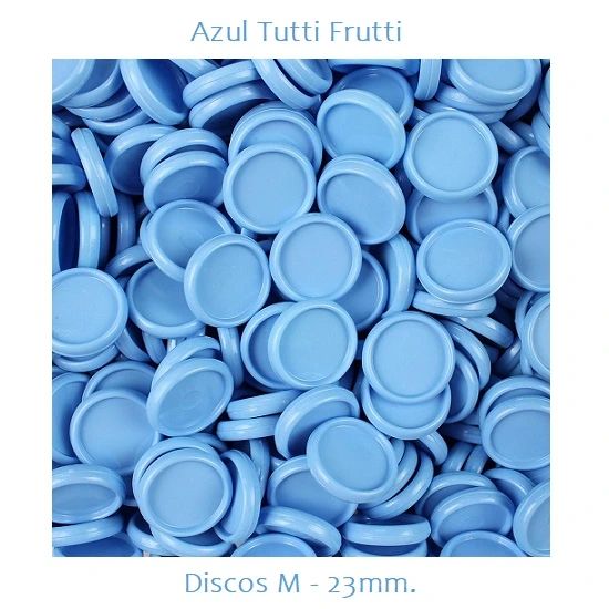 Discos M 23mm. Azul Tutti Frutti Com 12 Unidades Pop Disc