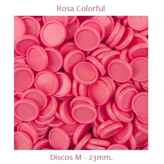 Discos M 23mm. Rosa Colorful Com 12 Unidades Pop Disc