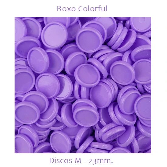 Discos M 23mm. Roxo Colorful Com 12 Unidades Pop Disc