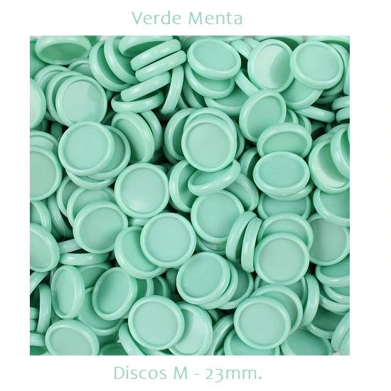 Discos M 23mm. Verde Menta Com 12 Unidades Pop Disc