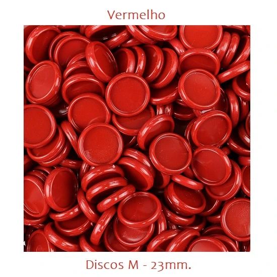 Discos M 23mm. Vermelho Com 12 Unidades Pop Disc