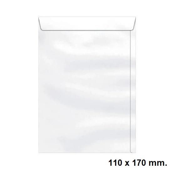 Envelope Saco 110x170mm Branco com 10 unidades