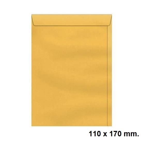 Envelope Saco 110x170mm Kraft Ouro com 10 unidades