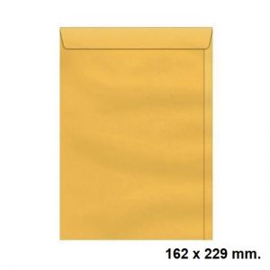 Envelope Saco 162x229mm Kraft Ouro com 10 unidades