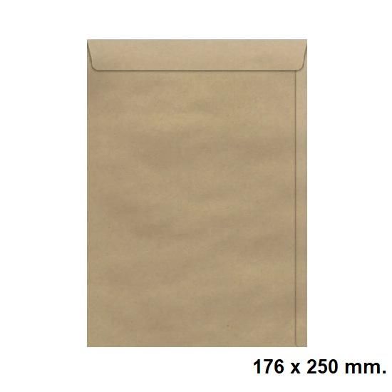 Envelope Saco 176x250mm. Kraft Natural com 10 unidades