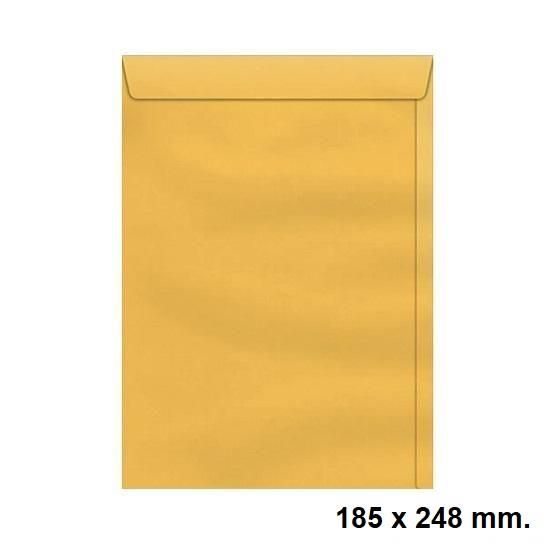 Envelope Saco 185x248mm Kraft Ouro com 10 unidades