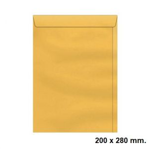 Envelope Saco 200x280mm Kraft Ouro com 10 unidades