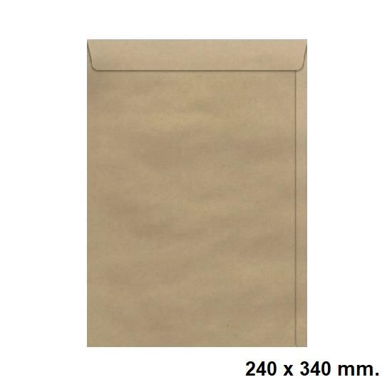 Envelope Saco 240x340mm. Kraft Natural com 10 unidades