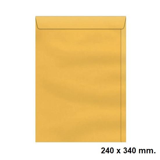 Envelope Saco 240x340mm. Kraft Ouro com 10 unidades