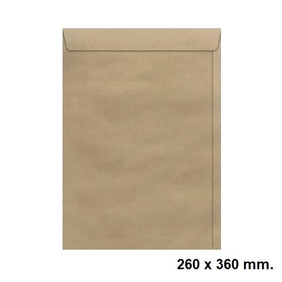 Envelope Saco 260x360mm. Kraft Natural com 10 unidades