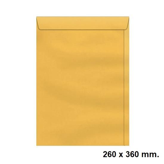 Envelope Saco 260x360mm. Kraft Ouro com 10 unidades