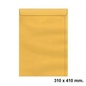 Envelope Saco 310x410mm. Kraft Ouro com 10 unidades