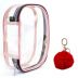 Estojo Box Jumbo Cristal Rosa Com Chaveiro Vermelho Fizz