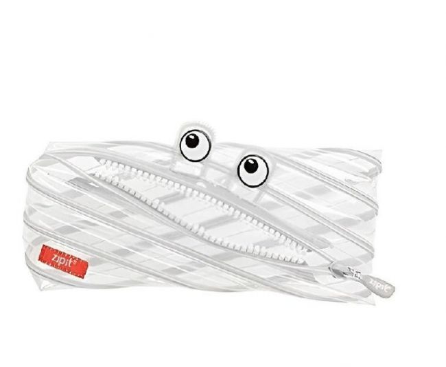 Estojo Escolar Zipit Clear Monster Branco 966804 Maped