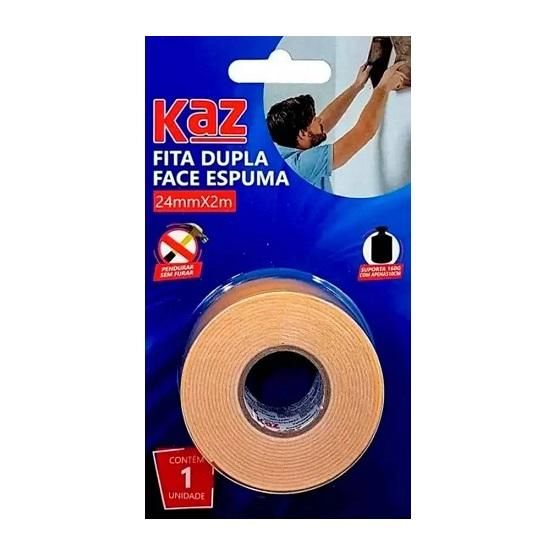 Fita Adesiva Dupla Face Espuma 24mmx2M KZ140 Kaz