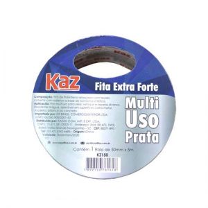 Fita Adesiva Silver Tape Cinza 50mmx5M KZ150 Kaz