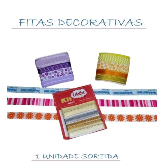 Fitas Decorativas Com 4 Metros Kit Super Criativo - Envio das Estampas Conforme Disponibilidade do Estoque